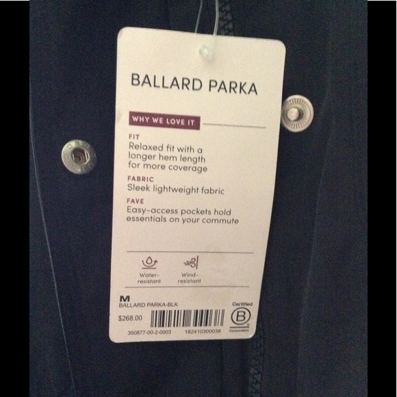 ATHLETA - Ballard Waterproof Parka / Black - Picture 3 of 5